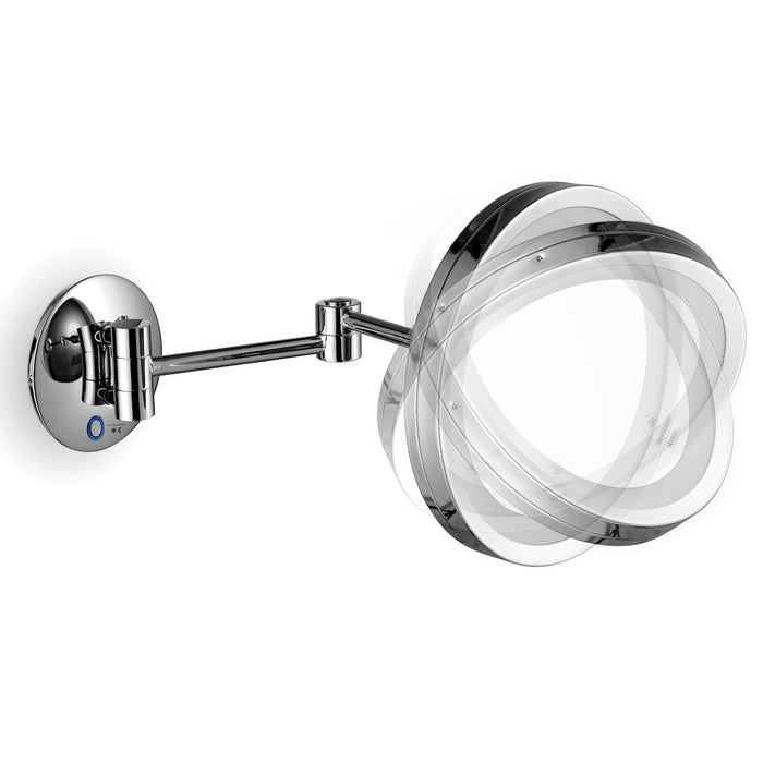 LED SATURN T3 Wandspiegel am Doppel-Schwenkarm