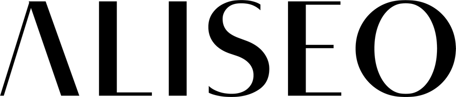 Das neue ALISEO Logo in Schwarz im modernen Design