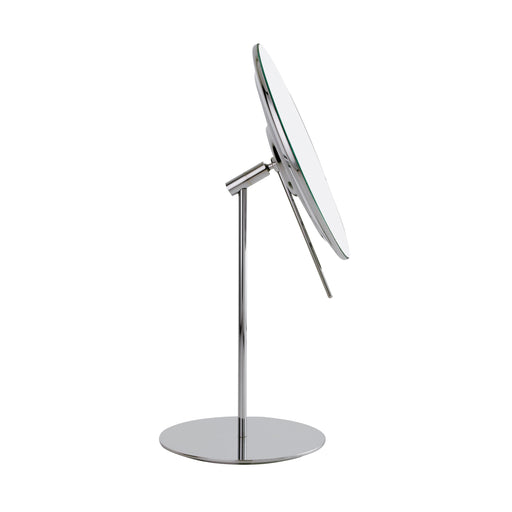 COSMO MINIMALIST Standspiegel mit 3-fach Vergrößerung, Rahmenlose Spiegelfläche mit Führungsstift  für die perfekte Einstellung, Minimalistisches Design