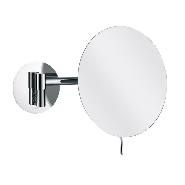 COSMO MINIMALIST Wandspiegel am Schwenkarm, 3-fach Vergrößerung, Rahmenlose Spiegelfläche mit elegantem Führungsstift