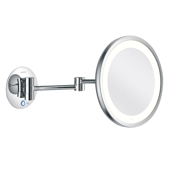 LED SATURN T3 Wandspiegel am Doppel-Schwenkarm