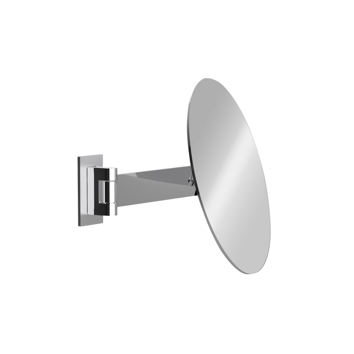 FACE Wandspiegel am Schwenkarm mit 3-fach Vergrößerung, Modernes Design mit rahmenloser Spiegelfläche, Platzsparend klappbar