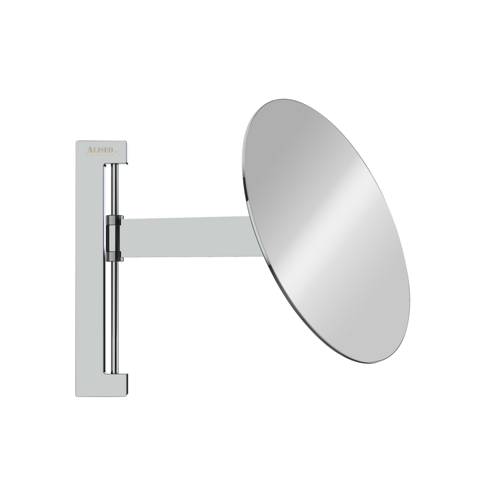 FACE PLUS Wandspiegel am Schwenkarm, 3-fach Vergrößerung, Modernes Design mit einer rahmenlosen Spiegelfläche, Höhenverstellbarer Komfort, Platzsparende Klappfunktion