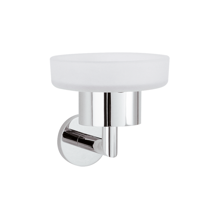 TECNO Seifenspender aus satiniertem Glas, klare Formen und minimalistisches Design, Massive Messingkonstruktion – 1,25 mm Wanddicke, Sicheres Montagesystem, Verdeckte Montageeinheit, keine sichtbaren Schrauben