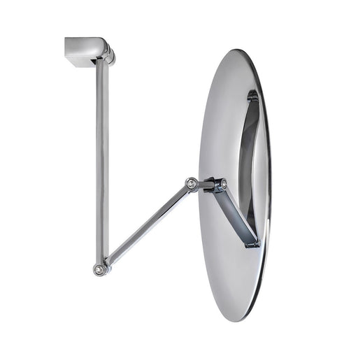 FACE Wandspiegel am Doppel-Schwenkarm mit 3-fach Vergrößerung, Modernes Design mit rahmenloser Spiegelfläche, Platzsparend klappbar