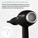 Schwarzer Black Mambo Hotel-Haartrockner mit Ionen-Technologie, mattem Finish, mehreren Heiz- und Gebläsestufen für Ihr Styling.