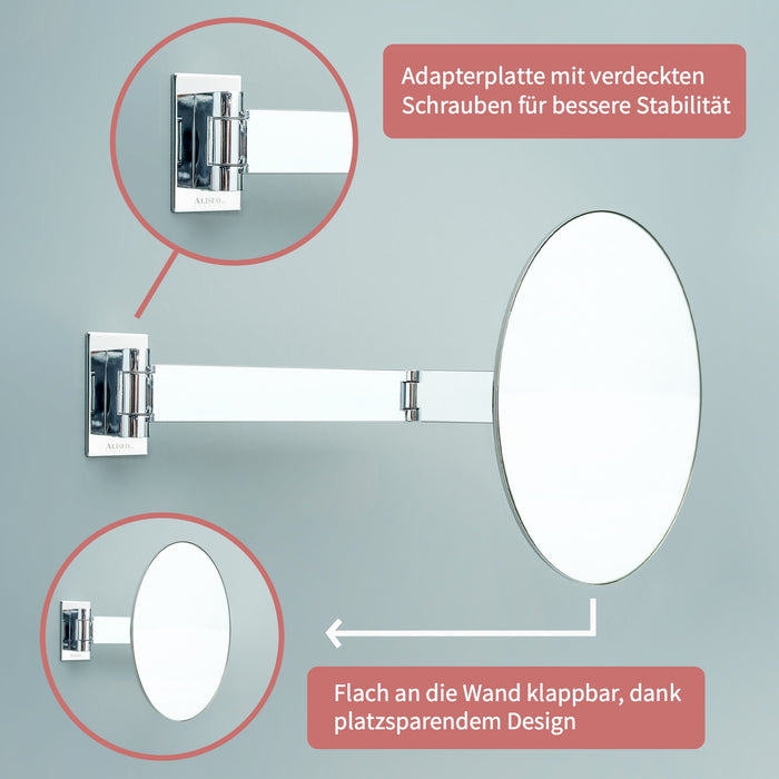 FACE Spiegel am Doppel-Schwenkarm