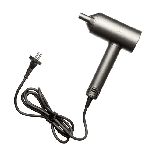 Vento Brushless Haartrockner in dunkelgrau-metallic, kraftvoller, leiser Hotelhaartrockner mit Ionen-Funktion für effizienten Einsatz.