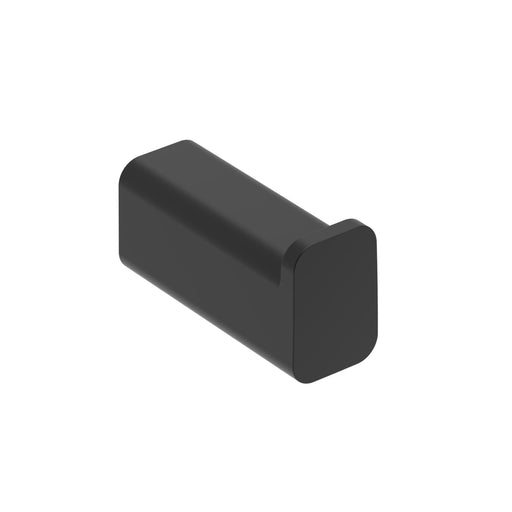 Maxima Haken von ALISEO in Schwarz. Edelstahl mit matter Pulverbeschichtung. Sicheres Montagesystem. Verdeckte, separate Montageeinheit, keine sichtbaren Schrauben.