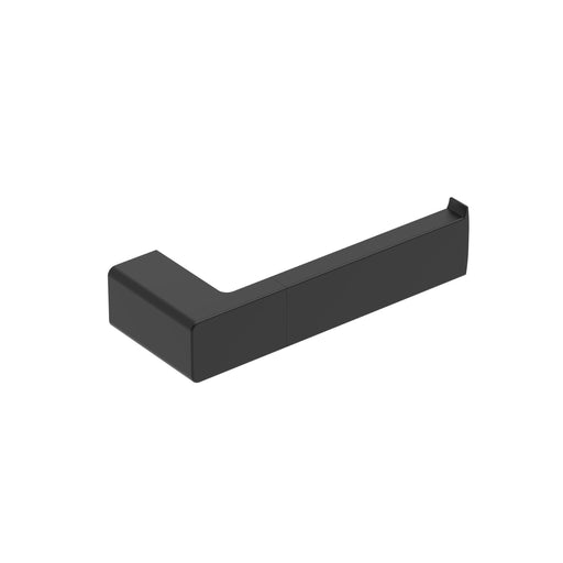 Maxima Papierrollenhalter von ALISEO in Schwarz. Edelstahl mit matter Pulverbeschichtung. Sicheres Montagesystem. Verdeckte, separate Montageeinheit, keine sichtbaren Schrauben.