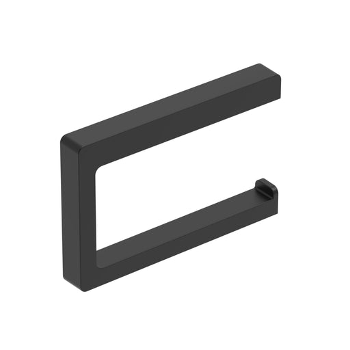 Maxima Papierrollenhalter von ALISEO in Schwarz. Edelstahl mit matter Pulverbeschichtung. Sicheres Montagesystem. Verdeckte, separate Montageeinheit, keine sichtbaren Schrauben.