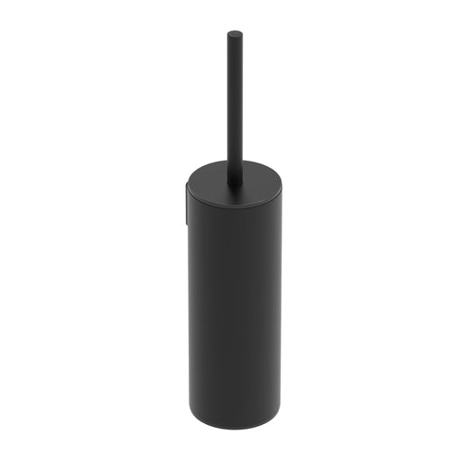 Maxima WC-Bürstengarnitur von ALISEO in Schwarz als Wandmontage oder Standmodell. Herausnehmbarer Kunststoffeinsatz, Bürste mit Abdeckung. Sicheres Montagesystem mit verdeckte Schrauben.

