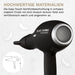 Schwarzer Black Mambo Hotel-Haartrockner mit Ionen-Technologie, mattem Finish, mehreren Heiz- und Gebläsestufen für Ihr Styling.