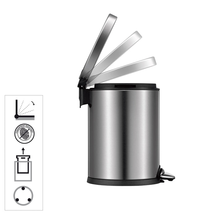 PRESTIGE Kosmetikeimer Schwarz/Chrom 5 Liter — Aliseo GmbH